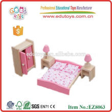 2015 New and Popular Wooden Mini Doll House Furniture Sets Toys